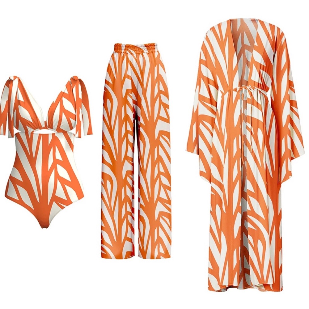 POL Tango Tangerine Swim 3-piece Set (Swimsuit+Pants+Coverup) preorder